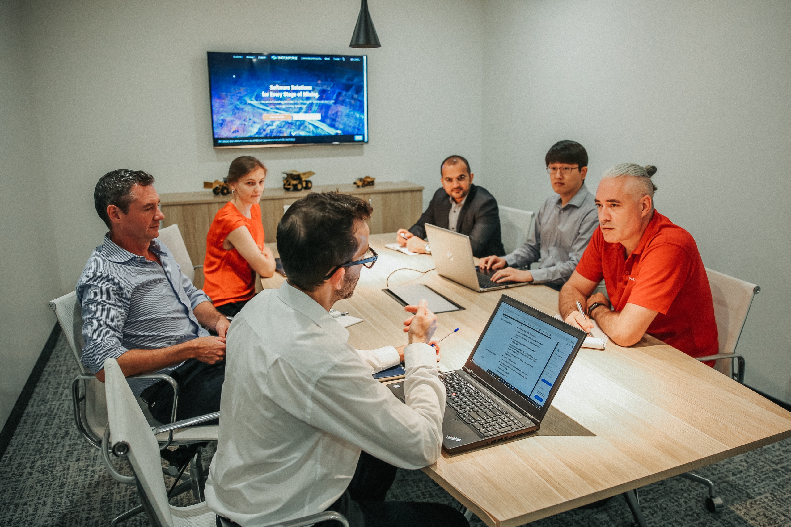 Team meeting at Datamine boardroom